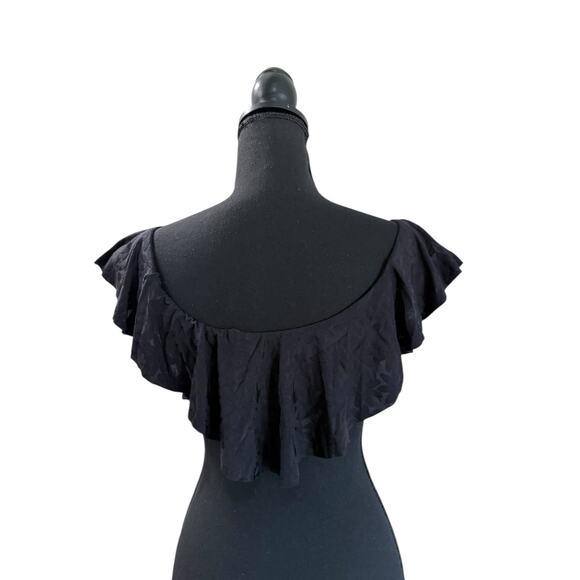 NWT! Trina Turk Joplin Jacquard Off the Shoulder Ruffle Bandeau Top - Size 8 - Picture 6 of 10